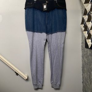 Fashion nova Tall top tier denim sweatpant joggers